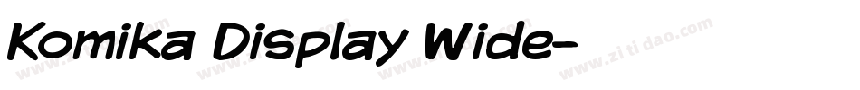Komika Display Wide字体转换